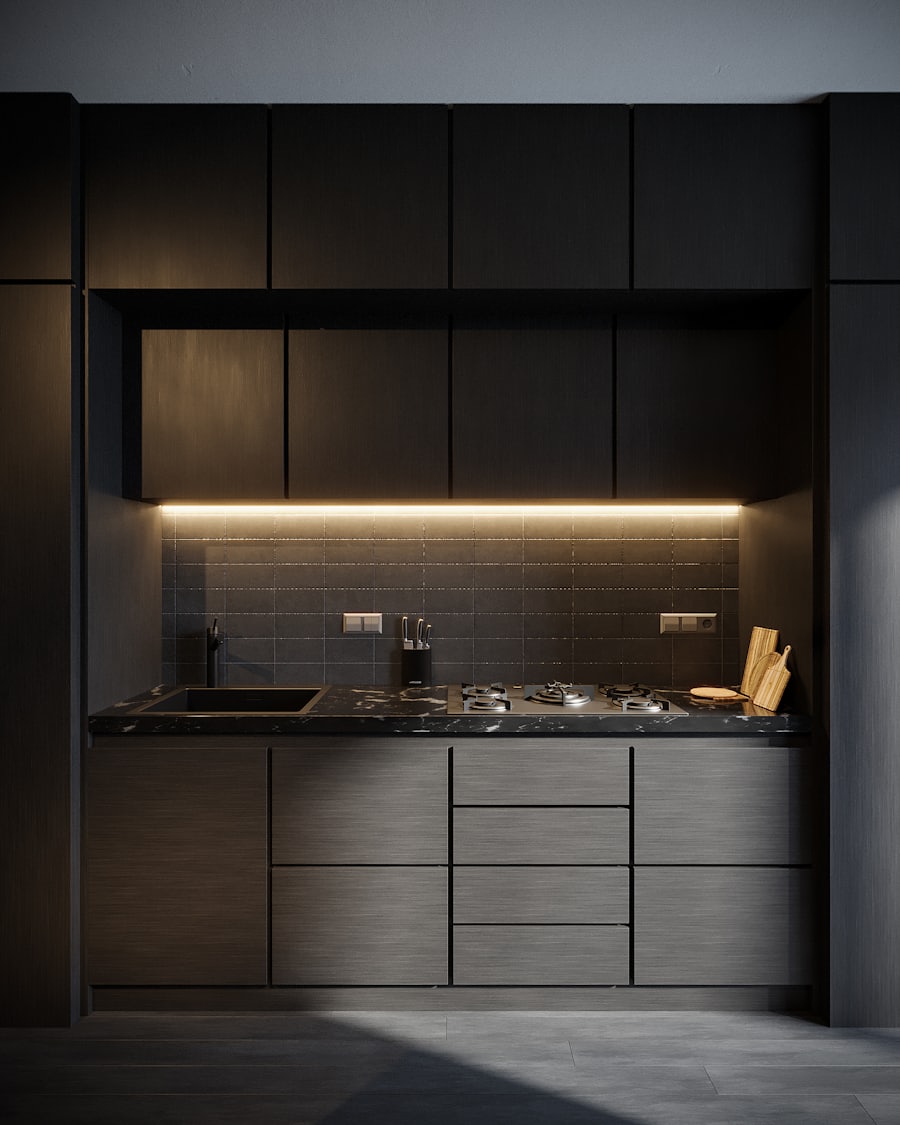 Cocina remodelada con muebles a medida y cubierta de piedra